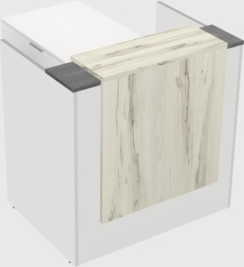 L-shaped modular reception