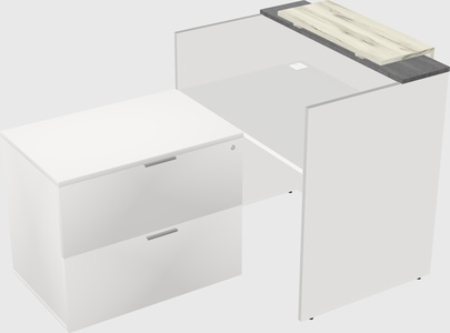 L-shaped modular reception