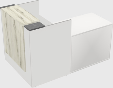 L-shaped modular reception