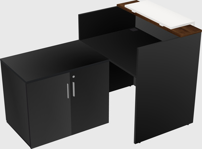 L-shaped modular reception