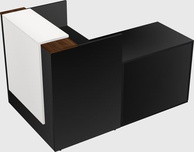 L-shaped modular reception