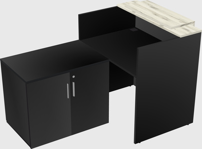 L-shaped modular reception