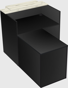 L-shaped modular reception