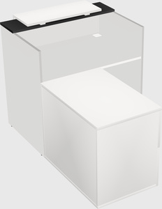 L-shaped modular reception