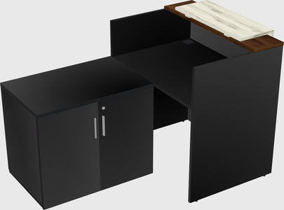 L-shaped modular reception