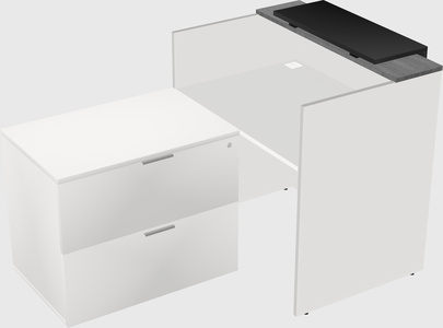 L-shaped modular reception