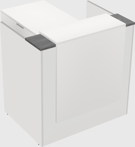 L-shaped modular reception