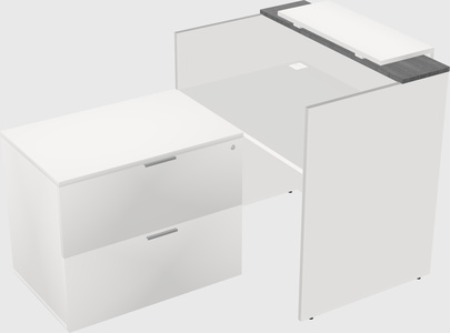 L-shaped modular reception