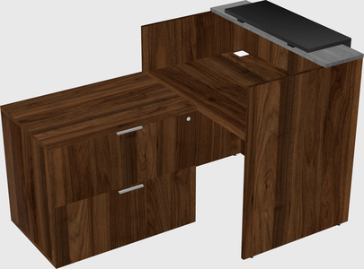 L-shaped modular reception