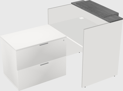 L-shaped modular reception