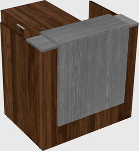 L-shaped modular reception