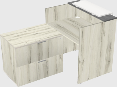 L-shaped modular reception