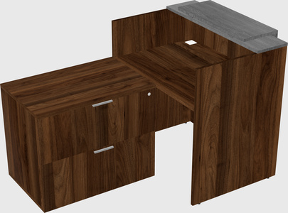 L-shaped modular reception