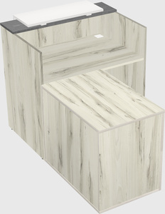 L-shaped modular reception