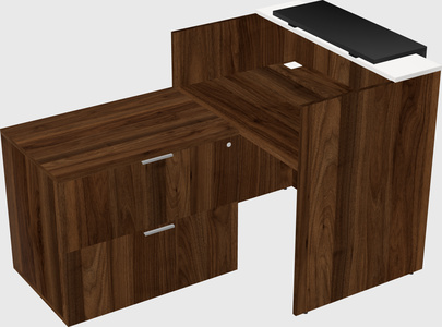 L-shaped modular reception