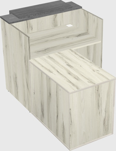 L-shaped modular reception