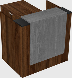L-shaped modular reception