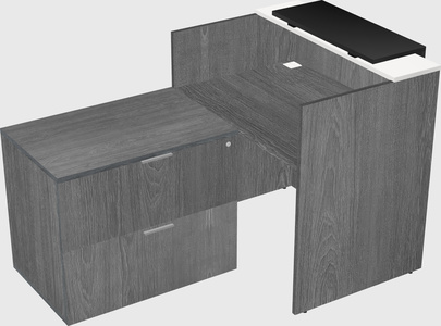 L-shaped modular reception