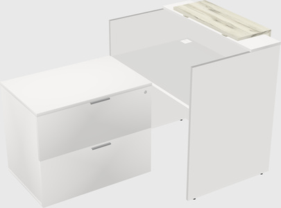 L-shaped modular reception