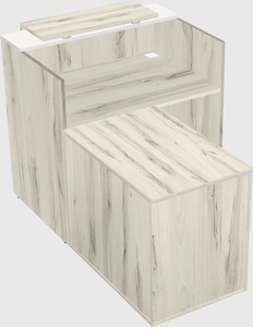 L-shaped modular reception