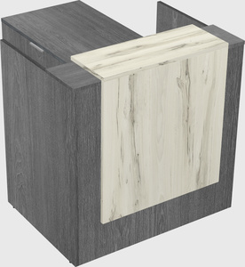 L-shaped modular reception
