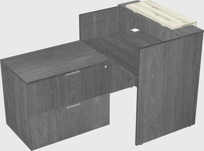 L-shaped modular reception