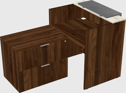 L-shaped modular reception