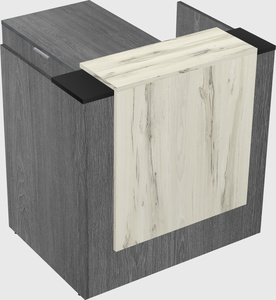 L-shaped modular reception