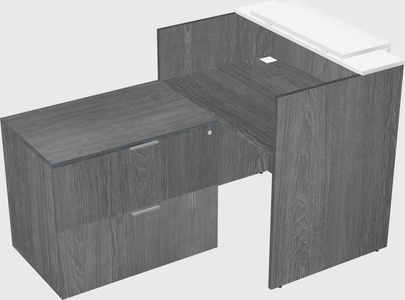 L-shaped modular reception