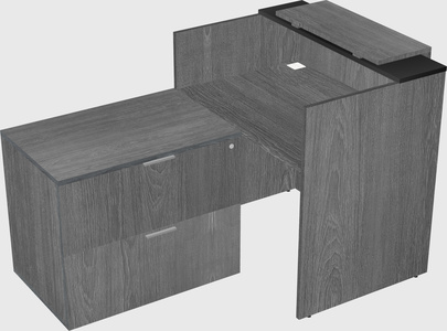 L-shaped modular reception