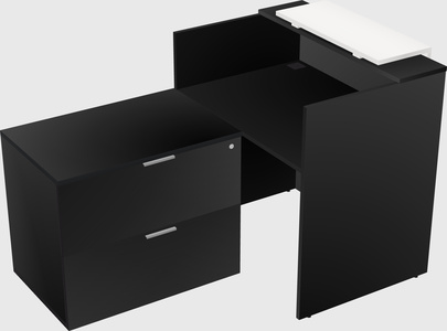 L-shaped modular reception