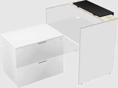 L-shaped modular reception
