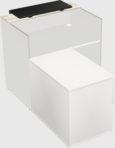 L-shaped modular reception