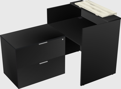 L-shaped modular reception