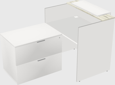 L-shaped modular reception