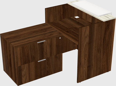 L-shaped modular reception