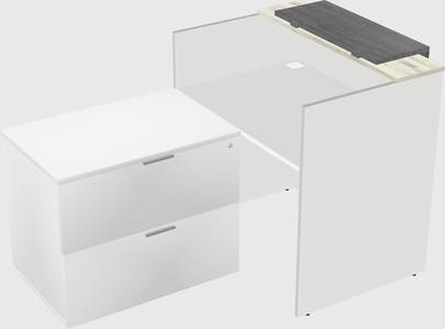 L-shaped modular reception