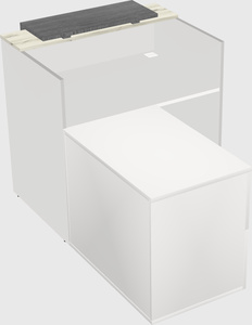 L-shaped modular reception