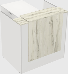 L-shaped modular reception