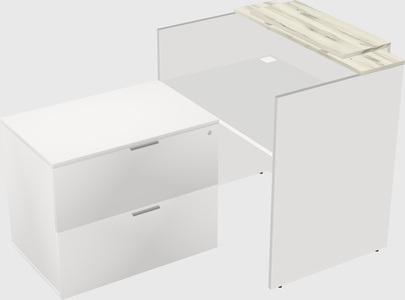 L-shaped modular reception