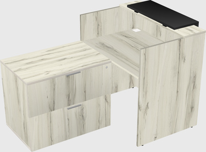 L-shaped modular reception