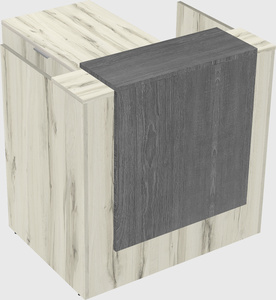 L-shaped modular reception