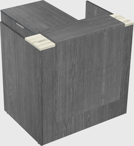 L-shaped modular reception