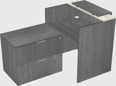 L-shaped modular reception