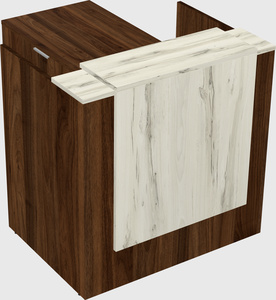 L-shaped modular reception