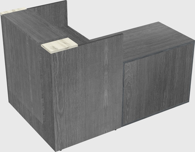 L-shaped modular reception