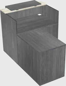 L-shaped modular reception