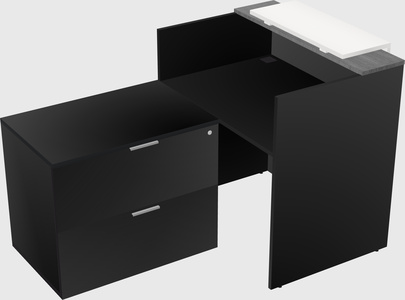 L-shaped modular reception