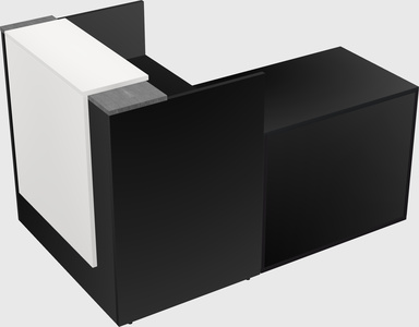 L-shaped modular reception