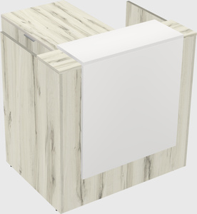 L-shaped modular reception